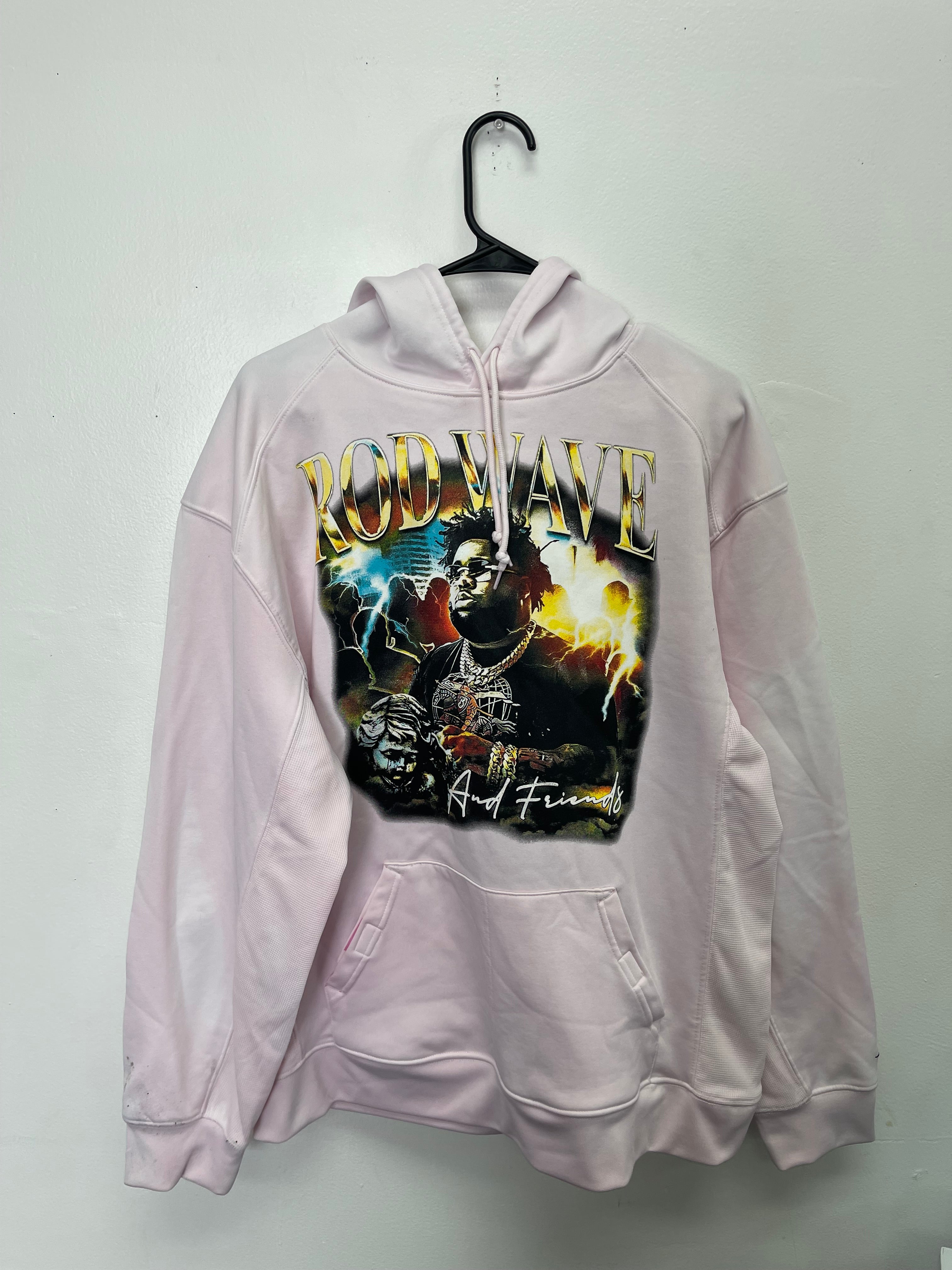 Rob Wave Hoodie Pink Size XL